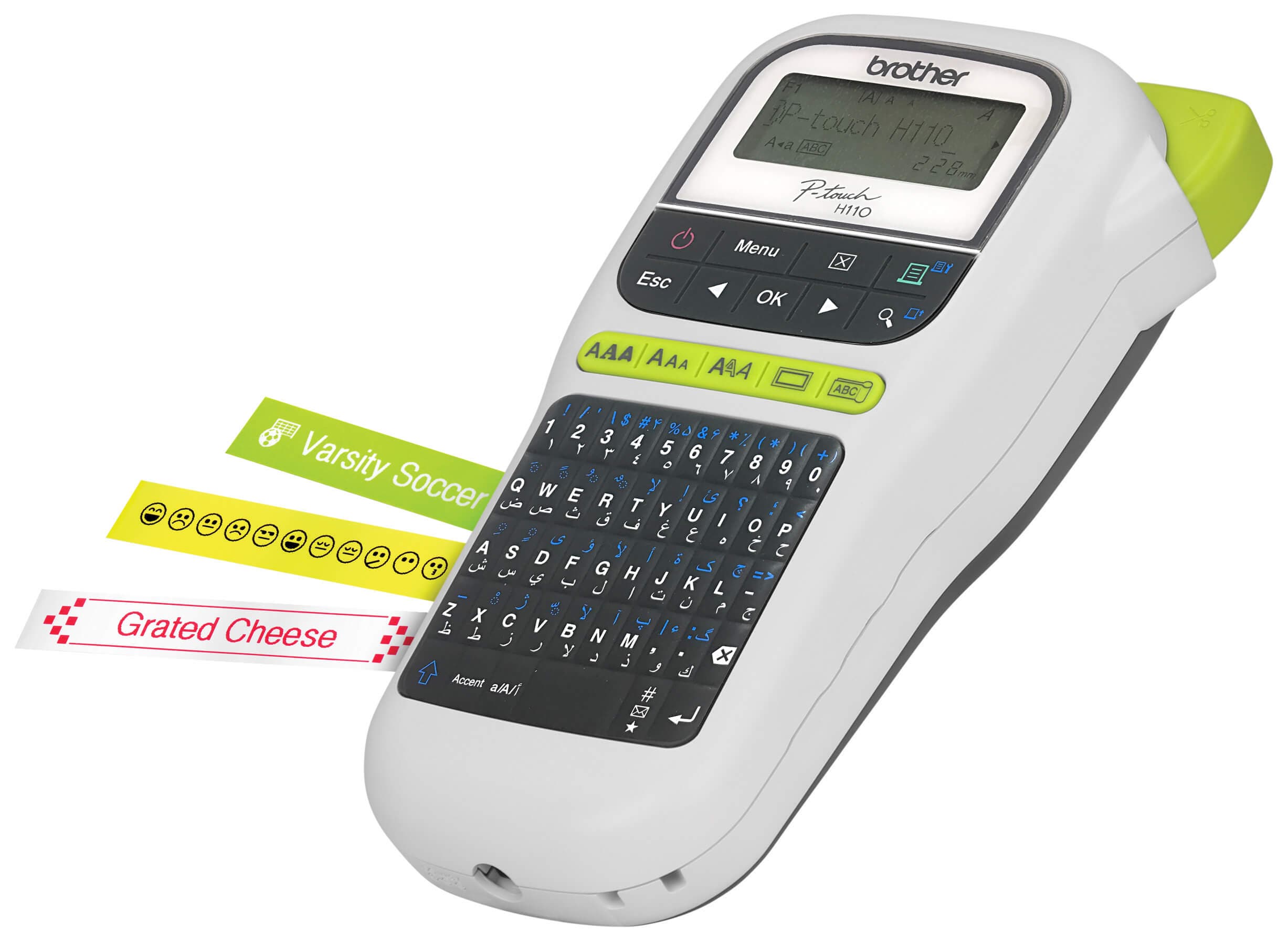 Brother PT-H110 Label Maker – Portable Handheld Label Printer – 12mm TZe Tape, QWERTY Keyboard, Easy-to-Use, For Home, Office & School