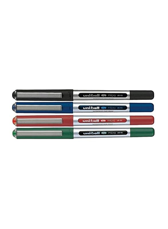 Uni-ball UB150 Rollerball Pens – Liquid Ink, Smooth Writing, Assorted Colors, Pack of 4