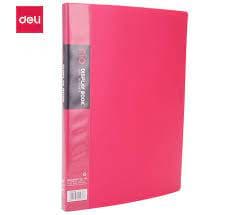Deli E5033 Display Book Rio – A4, 30 Pockets Document Folder for Office & School, Pink