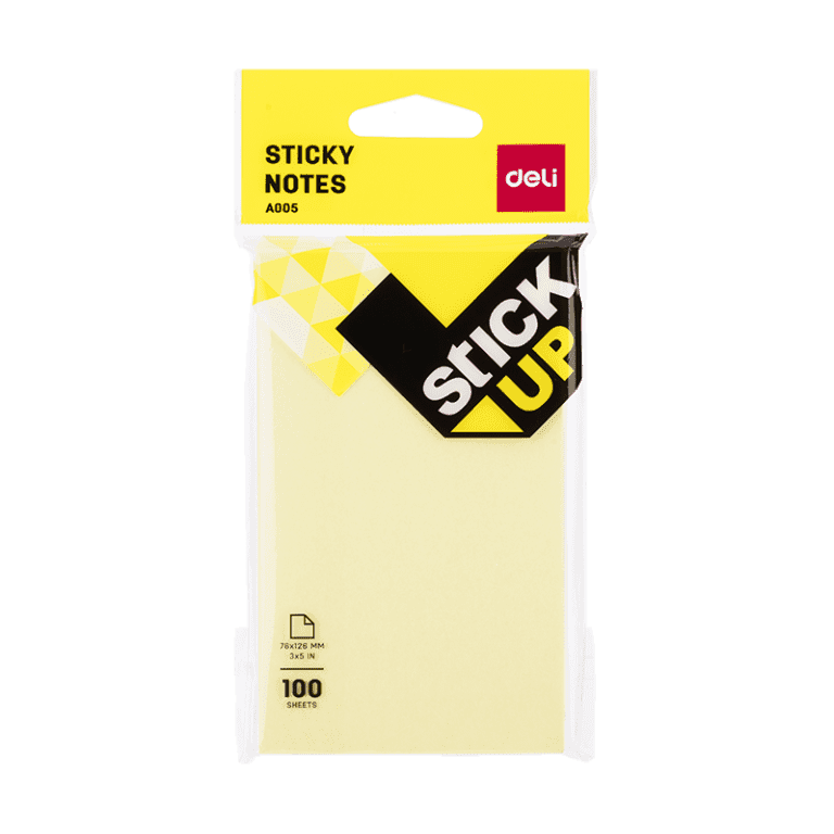 Deli Sticky Notes EA00253, 3×2 inches (76×51 mm), 100 Sheets per Pad, Pack of 12 – Office & School Sticky Notes