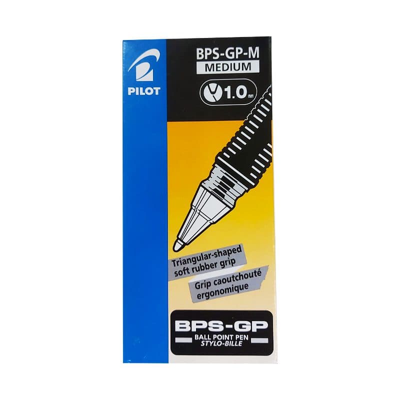 Pilot BPS-GP Medium Ball Point Pen, 1.0mm, Black (Pack of 12)