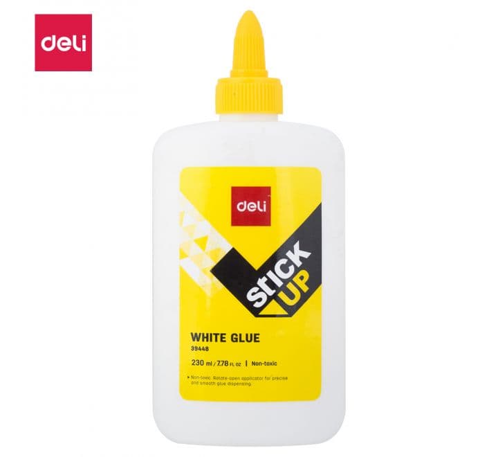 Deli E39448 White Glue – 230ml | PVA Adhesive for Paper, Crafts & School Projects