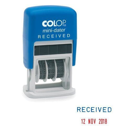 Colop Printer Stamp – Received With Date, Adjustable Office Dater
