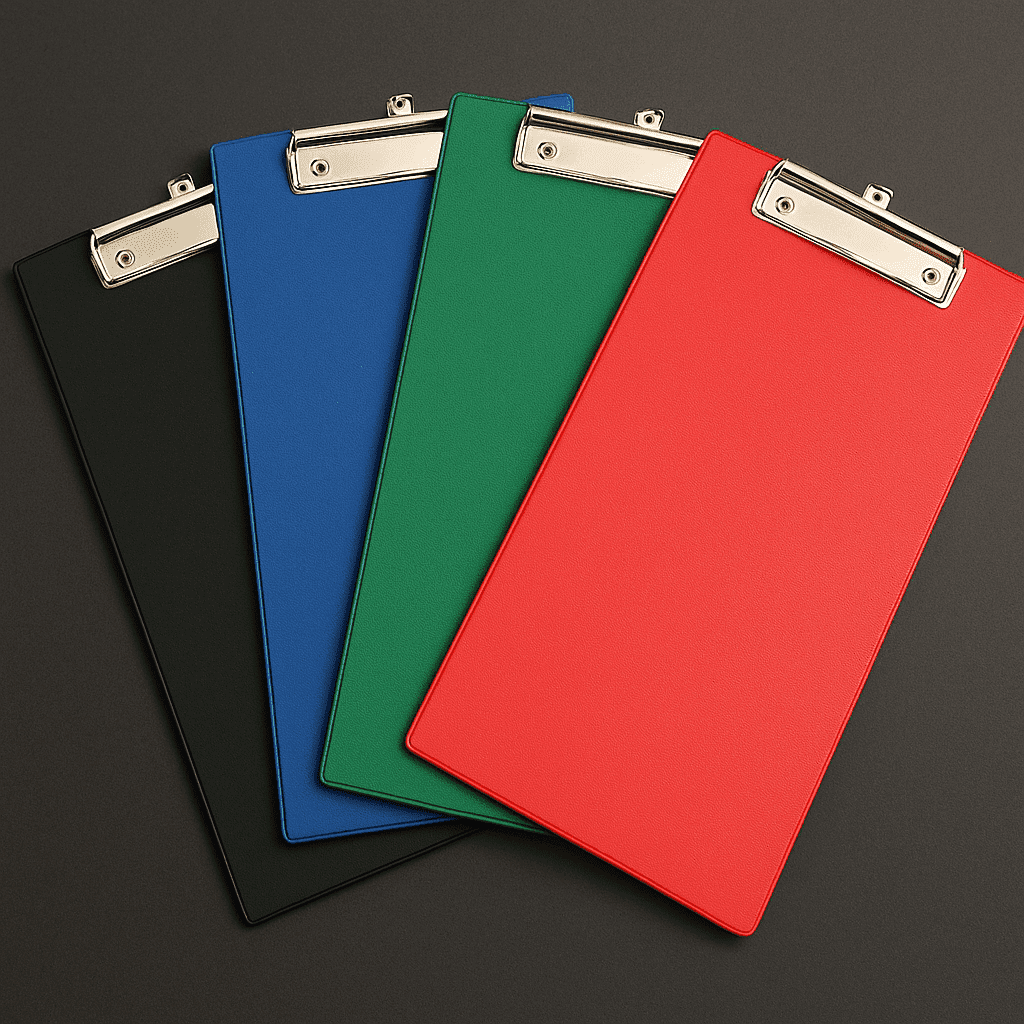 PVC Foolscap Double Clipboard – With Wire Clip – Durable Document Holder