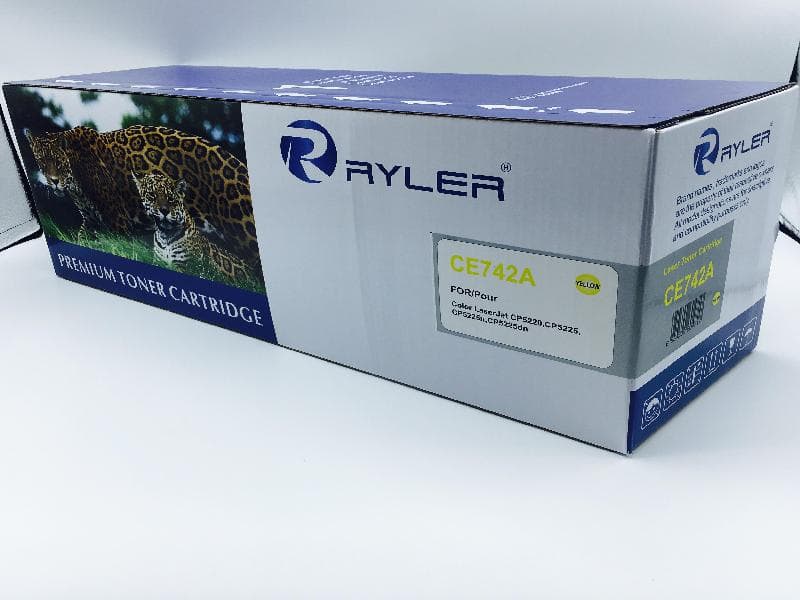 HP 307A CE742A Compatible Yellow Toner Cartridge – High Yield Replacement for HP Color LaserJet CP5225 Series Printers