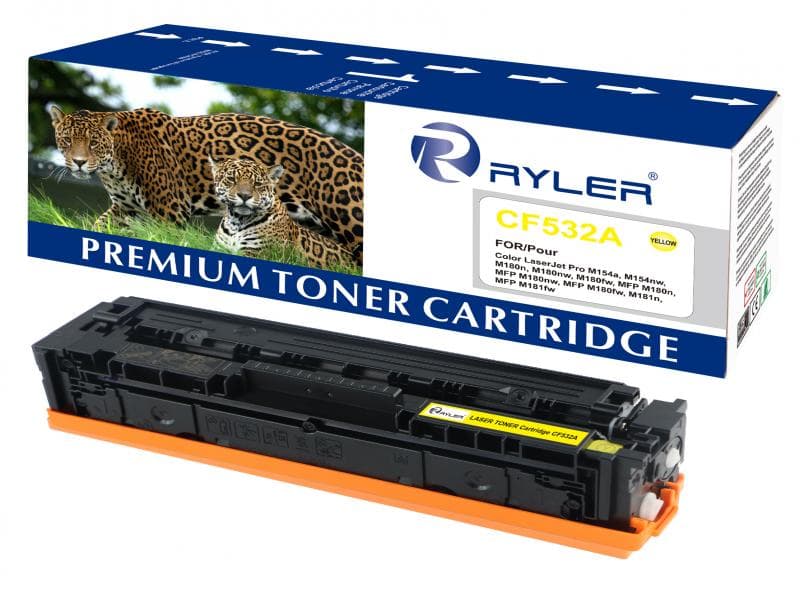 HP CF532A (CF205A) Compatible Toner Cartridge – Yellow | LaserJet Pro M252, M277 Series Printer Toner
