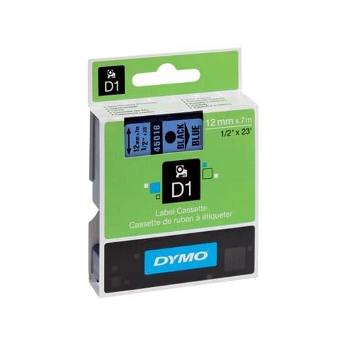 Dymo D1 40916 Labeling Tape – 9mm x 7m – Black on Blue Durable Label Tape for LabelManager Printers