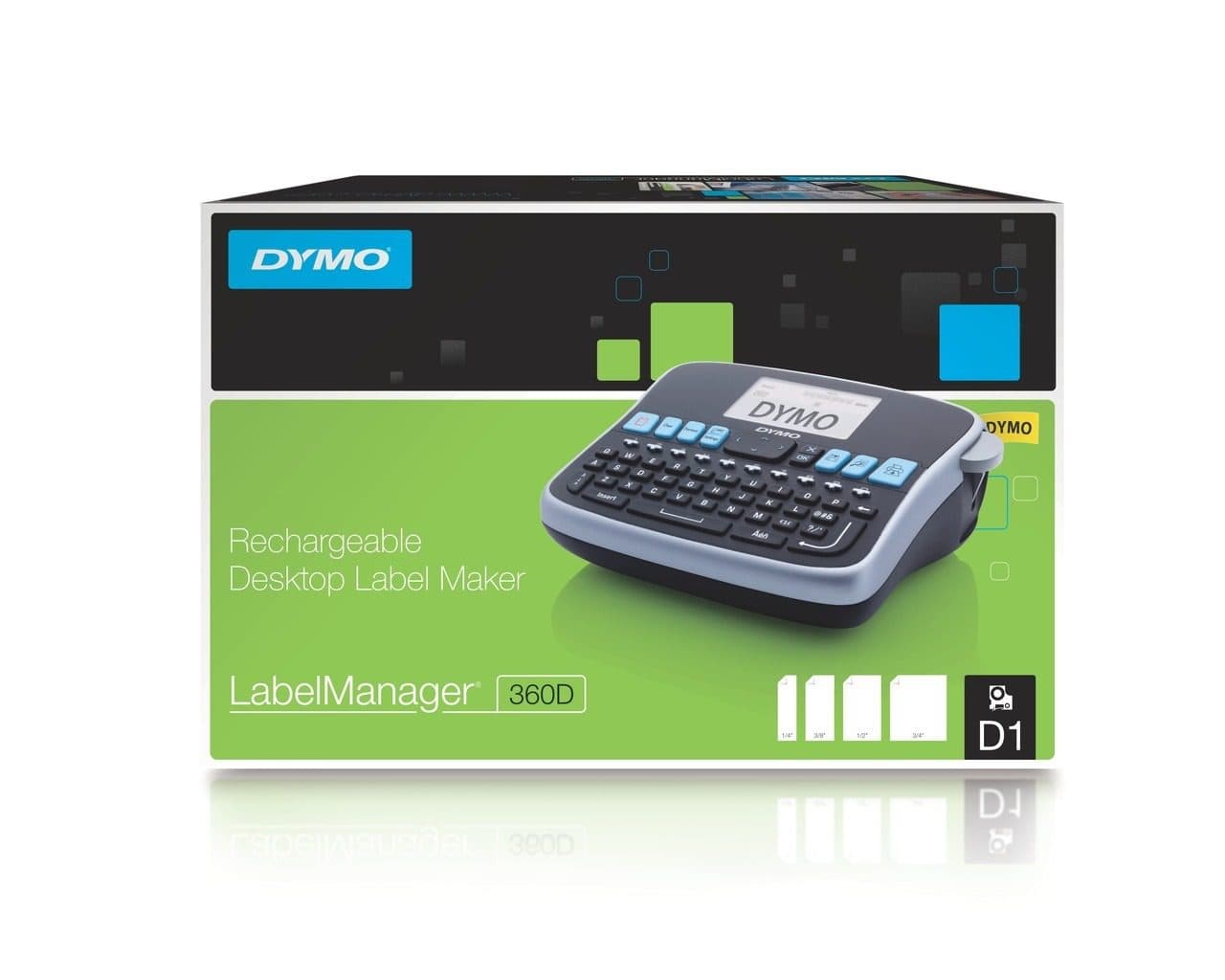 DYMO LabelManager LM 360D – Handheld Rechargeable Label Maker with QWERTY Keyboard & LCD Display