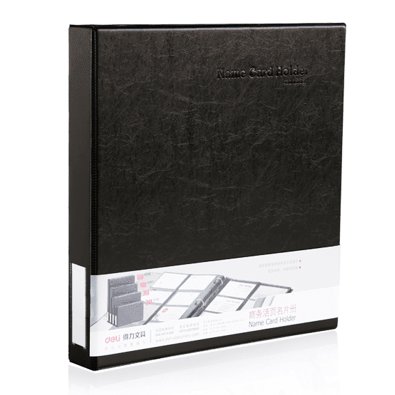 Deli Business Card Holder – 480 Card Capacity – Portable Business Card Album with A–Z Index