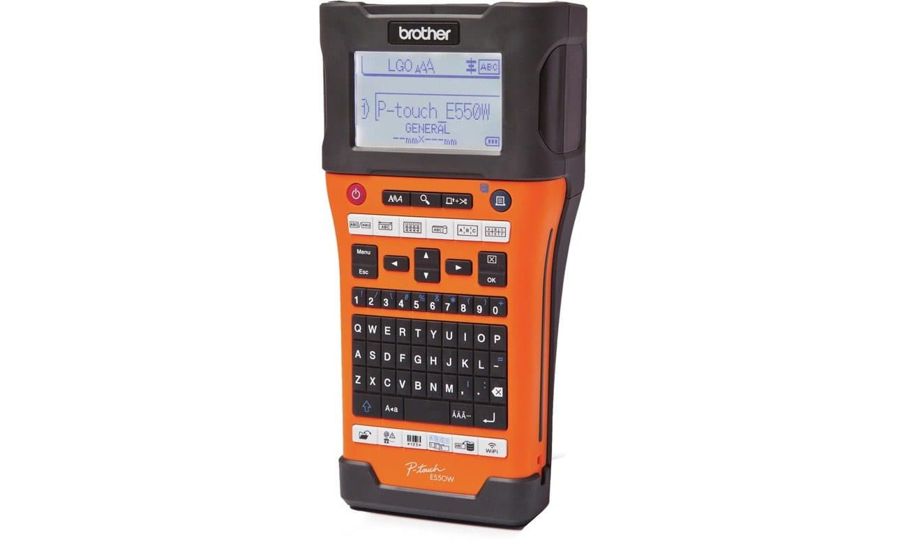 Brother PT-E550W Industrial Label Maker – Wi-Fi Enabled Handheld Label Printer with QWERTY Keyboard, Auto Cutter & PC Connectivity – Supports TZe Laminated Tapes up to 24mm