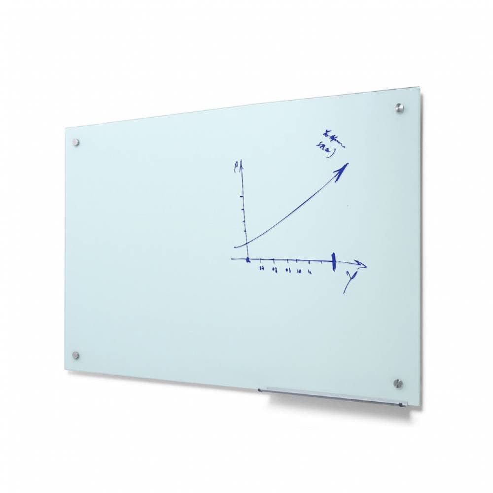 Frameless Magnetic Glass Whiteboard 90×120 cm – Tempered Glass Dry Erase Board Wall Mountable