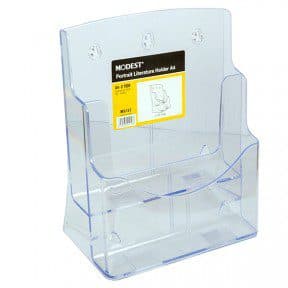 MS 157 Transparent Acrylic Literature Stand – 2-Tier A4 Display Holder