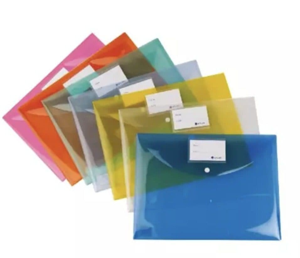 Hard Plain My Clear Bag – Full Size, Pack of 6 – MS221 Durable Storage Bags