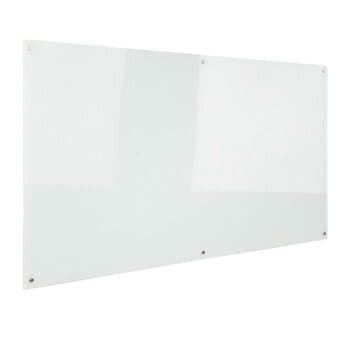 Frameless Magnetic Glass Whiteboard 90x120cm EUROPEAN – White Tempered Safety Glass Dry Erase Board for Office, Classroom, and Home