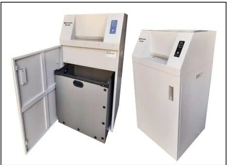New United NU-50C Heavy-Duty Cross-Cut Paper Shredder – Shreds Up to 45 Sheets, 120L Bin, P-4 Security
