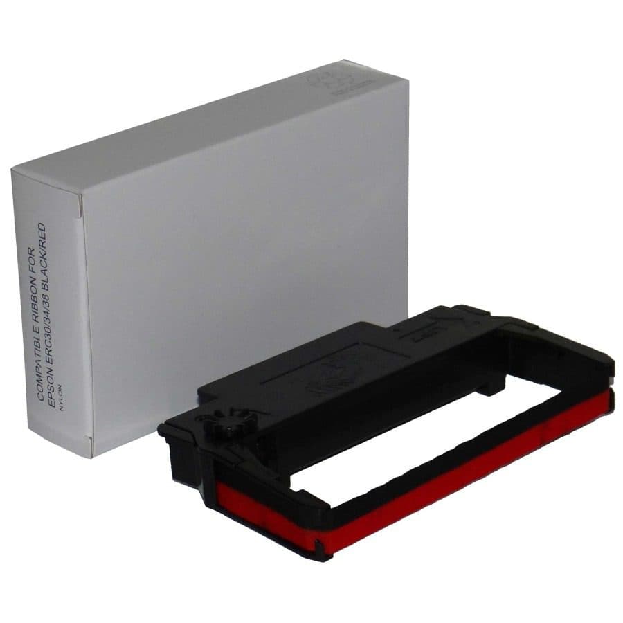 Epson ERC-30/34/38 Red & Black Fabric Ribbon Cartridge – Ryler Compatible – High-Quality POS & Impact Printer Ribbon