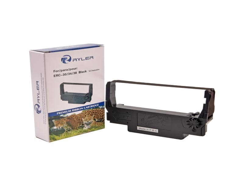 Epson ERC-30/34/38 Black Fabric Ribbon Cartridge – Ryler Compatible – High-Quality POS & Impact Printer Ribbon