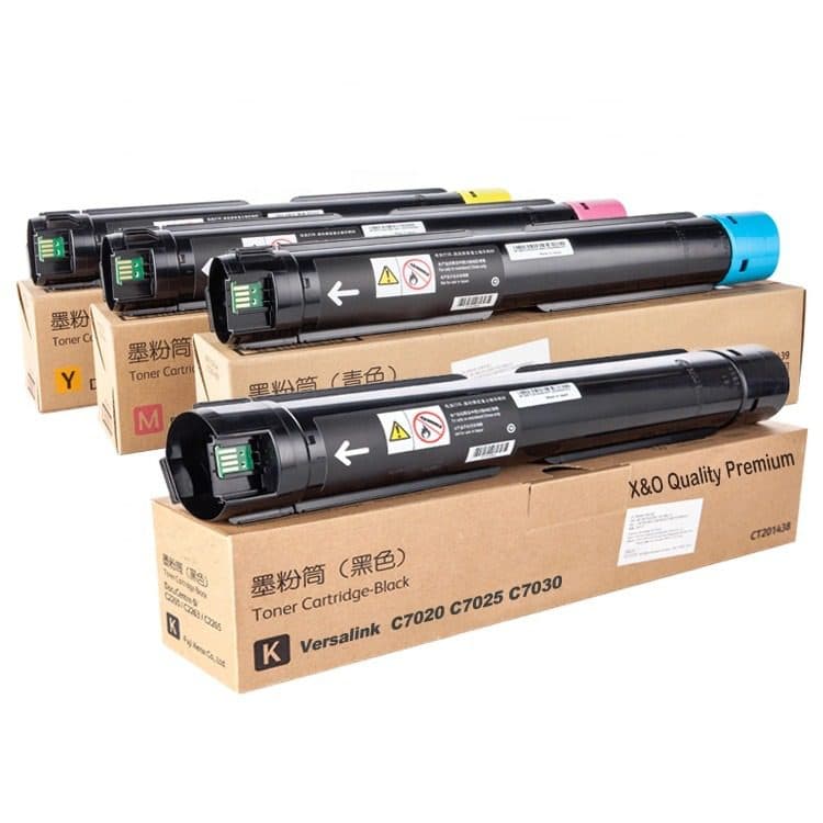 Xerox VersaLink C7020/C7025/C7030 Toner Cartridge 4-Pack (Black, Cyan, Magenta, Yellow) – High-Yield Genuine Replacement Toner for Laser Printers