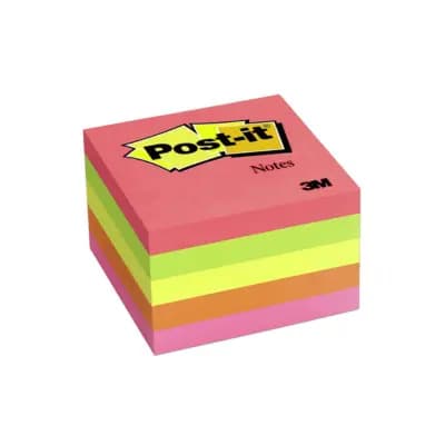 3M Post-it Notes 654, Neon Colors, 3×3 inches (76 × 76 mm), 5 Pads per Pack – Sticky Notes for Office & School