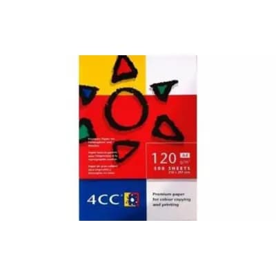 4CC Premium A4 Paper, 120 GSM, White, Pack of 500 Sheets – High-Quality Printing Paper