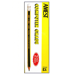 Amest HB Pencils with Eraser Tip – Premium Graphite Writing Pencils, Smooth Dark Lead, Break-Resistant, Pack of 12