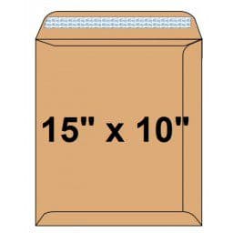 Brown Envelopes – 90 GSM Kraft Paper, 15″ x 10″, Pack of 250 – Durable Mailing & Office Envelopes
