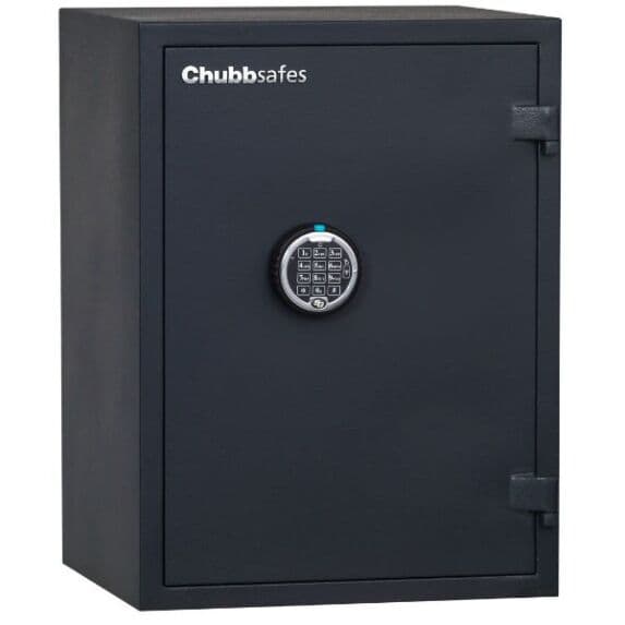 Chubbsafes Home S2 30P M-50 Fire-Resistant Safe – Certified Security Safe with Key Lock, 30-Minute Fire Protection, Compact Home & Office Safe, Grey Steel Construction