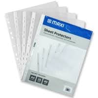 Maxi Punched Pockets – 80 Micron – Durable Transparent Document Protection