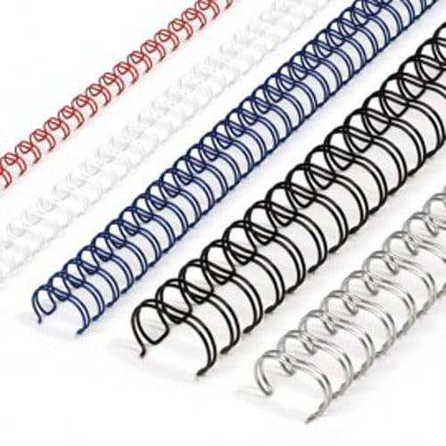 Metal Binding Wire 10mm 3:1 Pitch – Durable Double Loop Wire Binding Spines for Document & Book Binding – Pack of 100