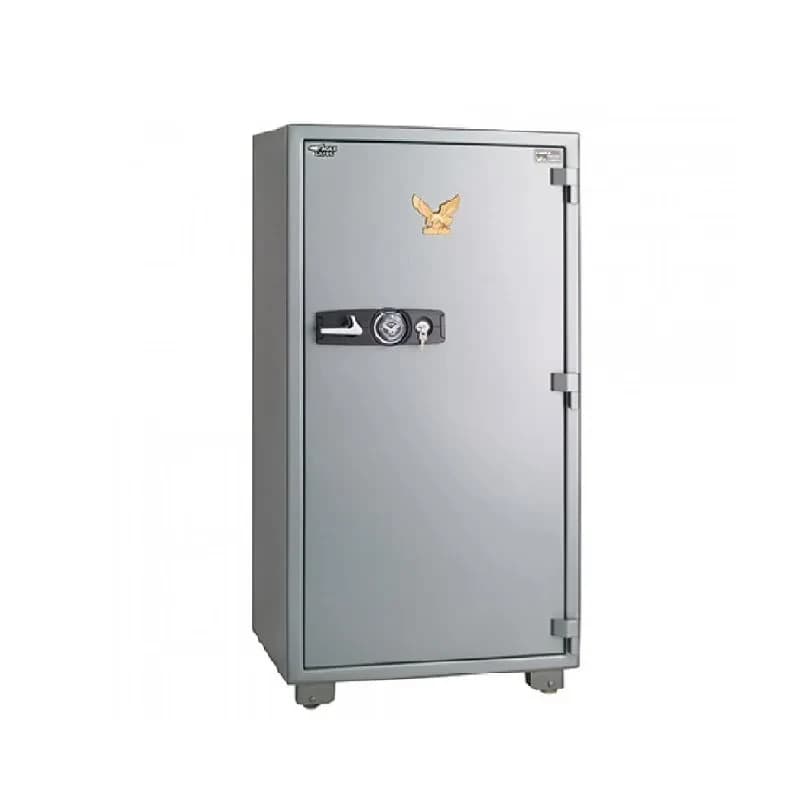 Eagle Safe SS-400 Fire Resistant Safe with Dual Key Locks – Compact Grey Security Safe for Home and Office