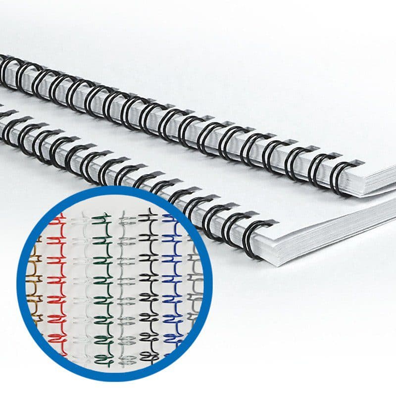 Metal Wire Binding Spines – 14.3mm Diameter, 3:1 Pitch, Pack of 100 – Durable Wire Binding for Professional Documents