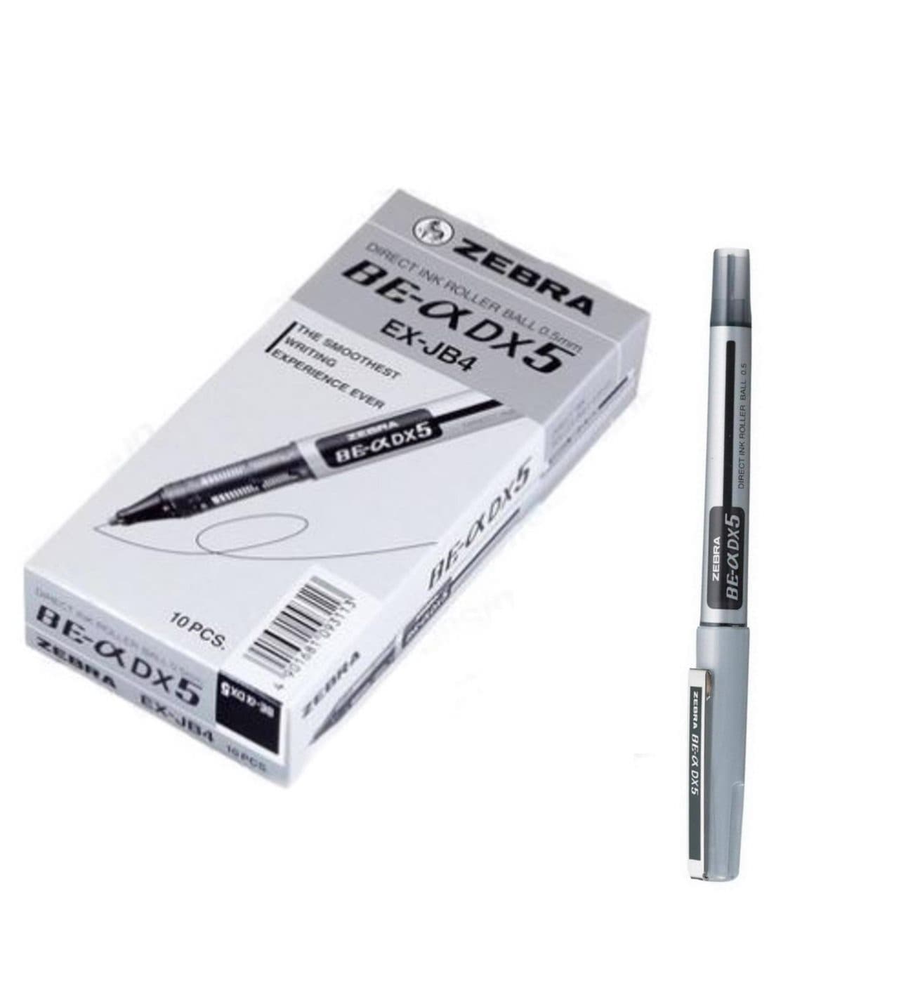 Zebra DX5- Roller Ballpen, Black (10 Pcs)