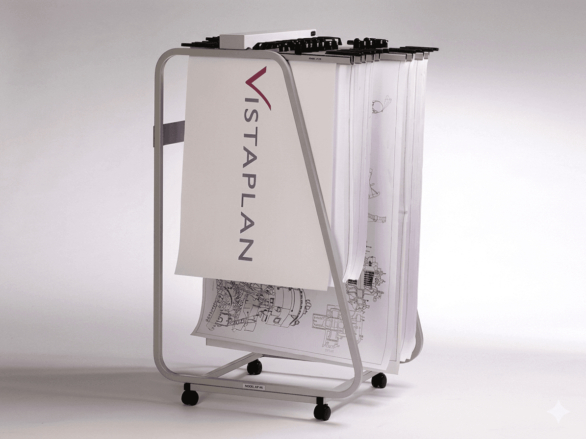 Vistaplan A0 Front-Loading Drawing Trolley