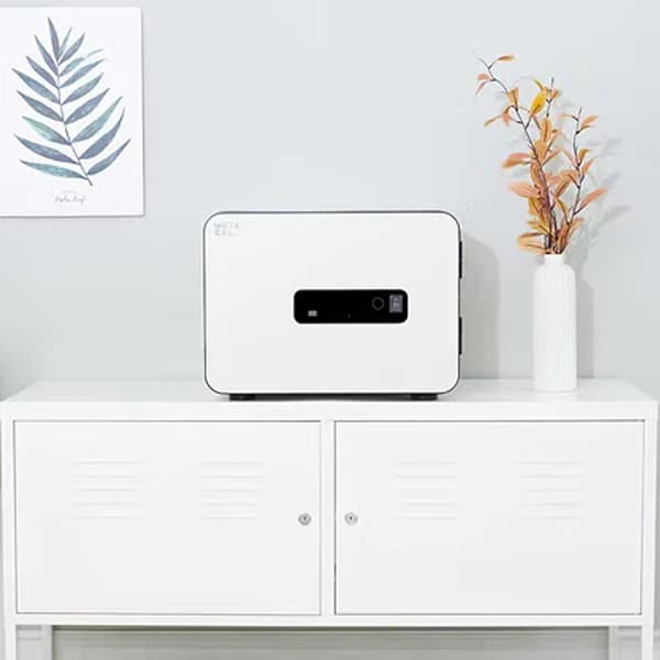 METACEL MC-020PR Fire Resistant Safe | Digital & Fingerprint Lock, White